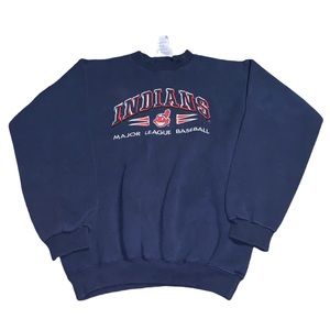 Vintage 90s Cleveland Indians Logo Athletic Spike Sweater